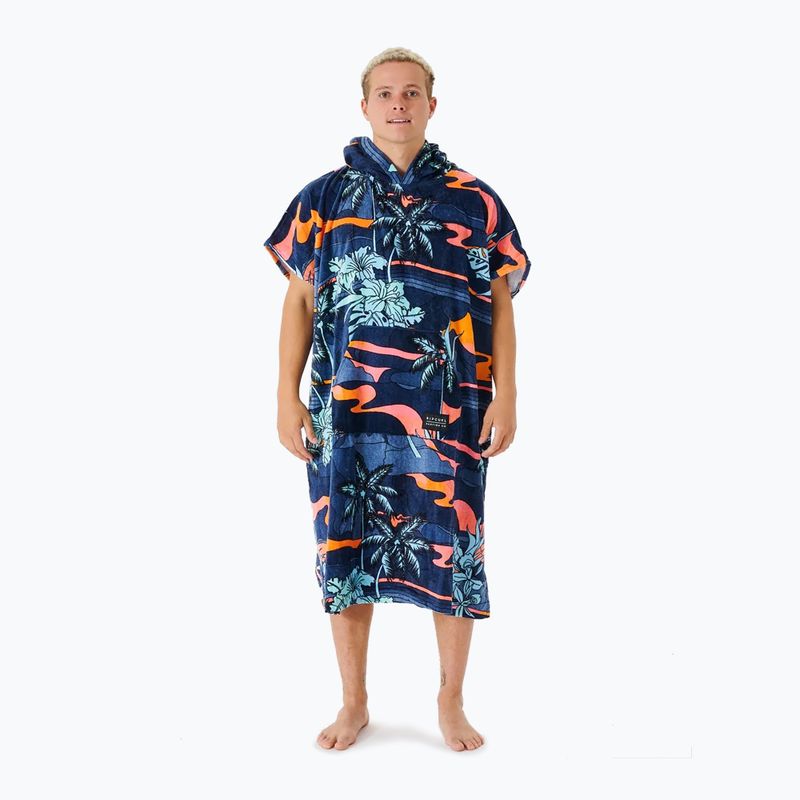 Poncho Rip Curl Combo Print da uomo blu/arancio
