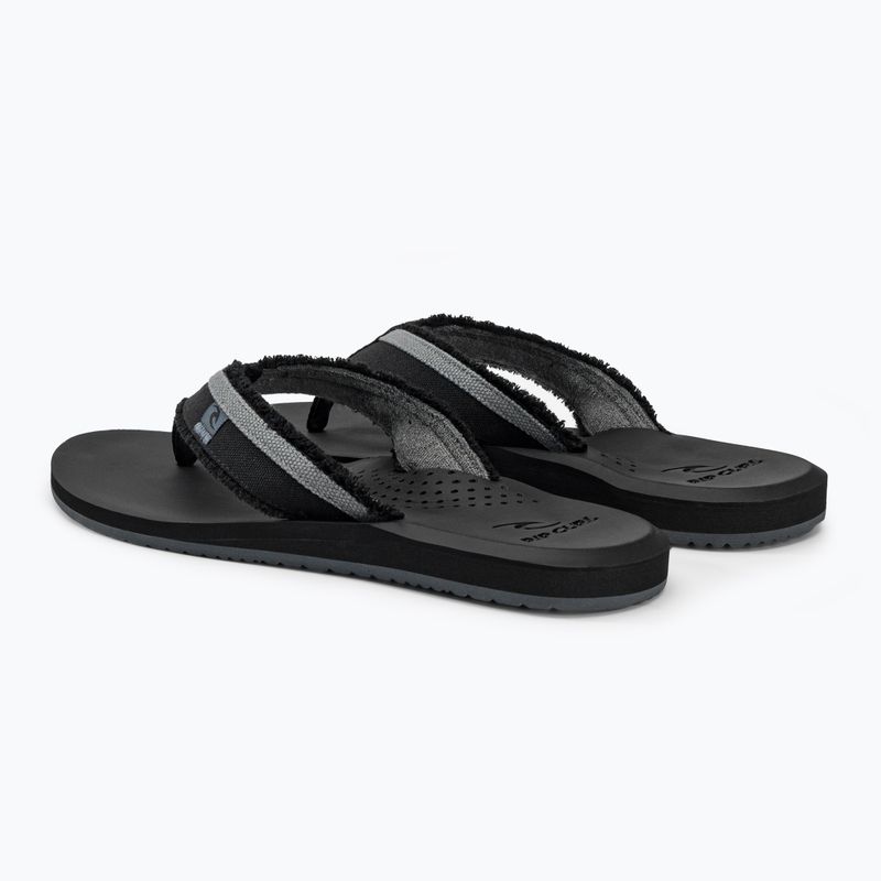 Infradito Rip Curl Reactor Open Toe da uomo, nero 3