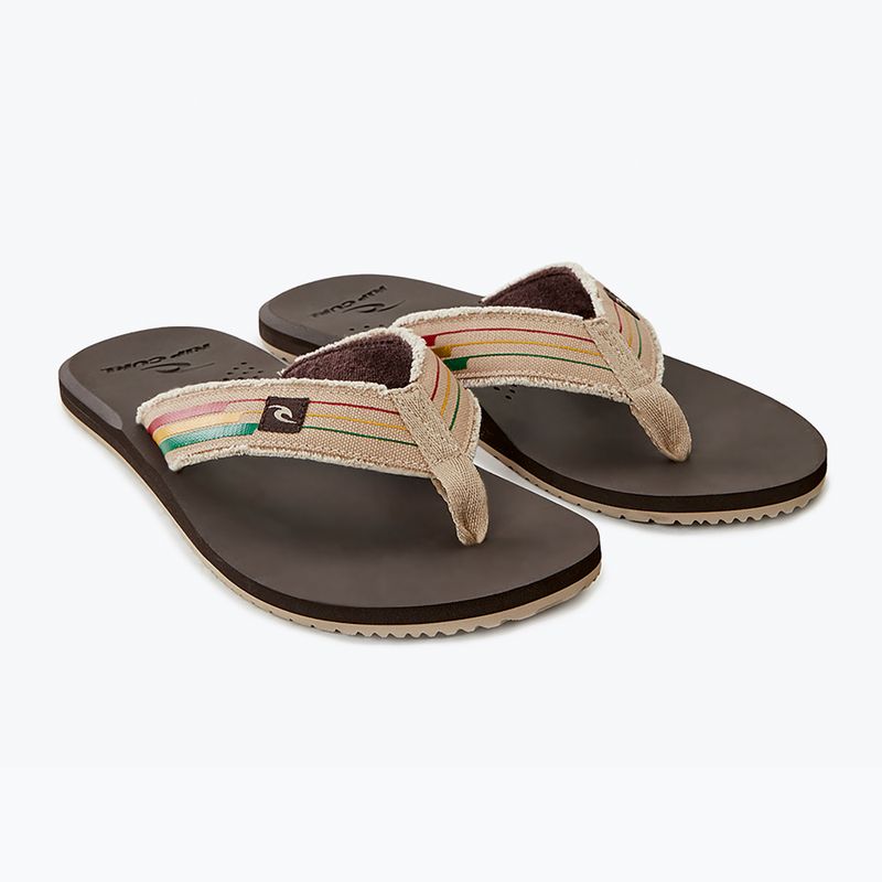 Infradito Rip Curl Reactor Open Toe da uomo, marrone/marrone 9