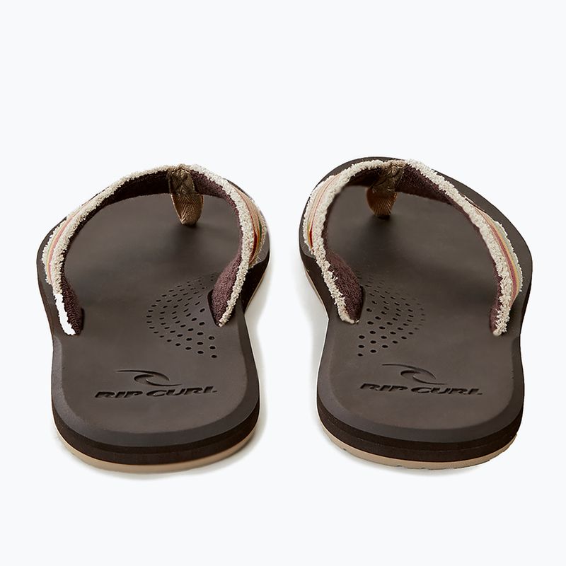 Infradito Rip Curl Reactor Open Toe da uomo, marrone/marrone 10