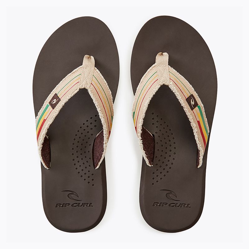 Infradito Rip Curl Reactor Open Toe da uomo, marrone/marrone 11
