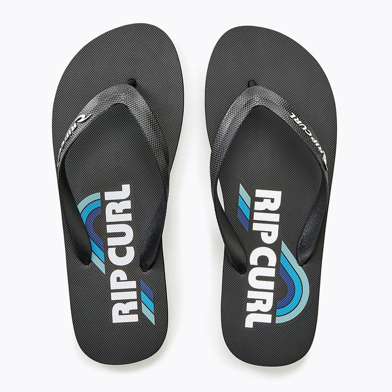 Infradito Rip Curl Surf Revival Logo Open Toe da uomo nero/grigio/blu 11