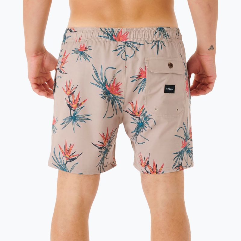 Pantaloncini da bagno Rip Curl Paradiso Volley da uomo taupe 3