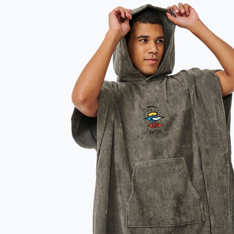 Poncho grigio con cappuccio Rip Curl Logo Uomo 5