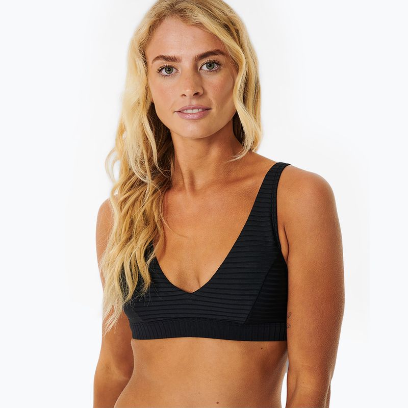 Rip Curl Premium Surf D-Dd Top costume da bagno a V profonda nero 4