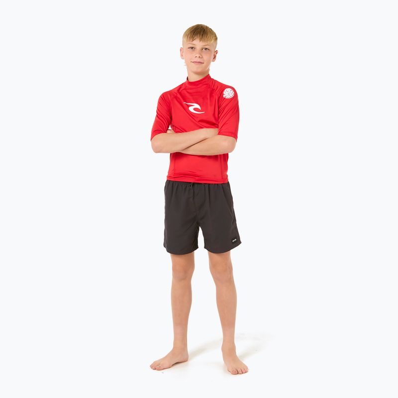 Camicia da bagno per bambini Rip Curl Lycra Brand Wave UPF rosso 2