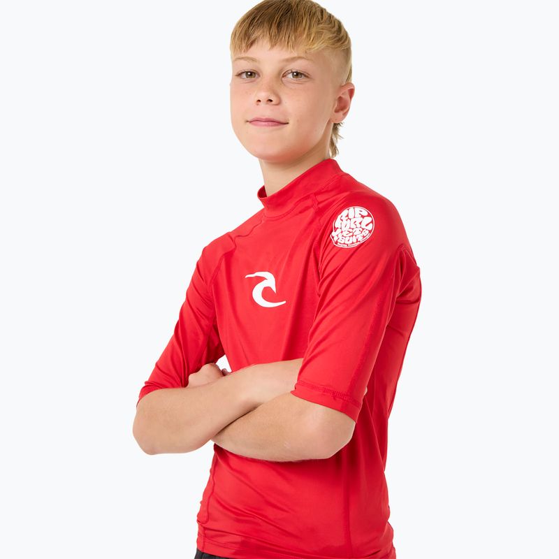 Camicia da bagno per bambini Rip Curl Lycra Brand Wave UPF rosso 6
