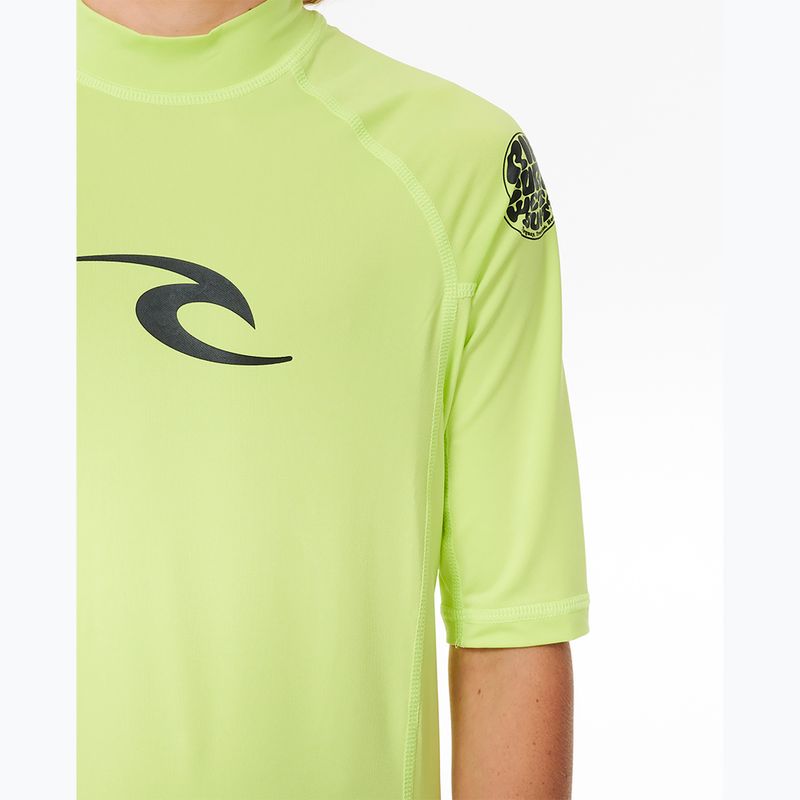 Rip Curl Brand Wave UPF Rash Vest maglia da bagno per bambini lime 5