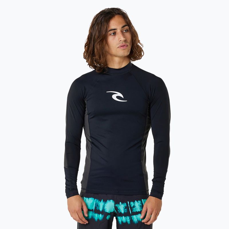 Rip Curl Waves Upf Perf L/S nuoto a maniche lunghe uomo nero