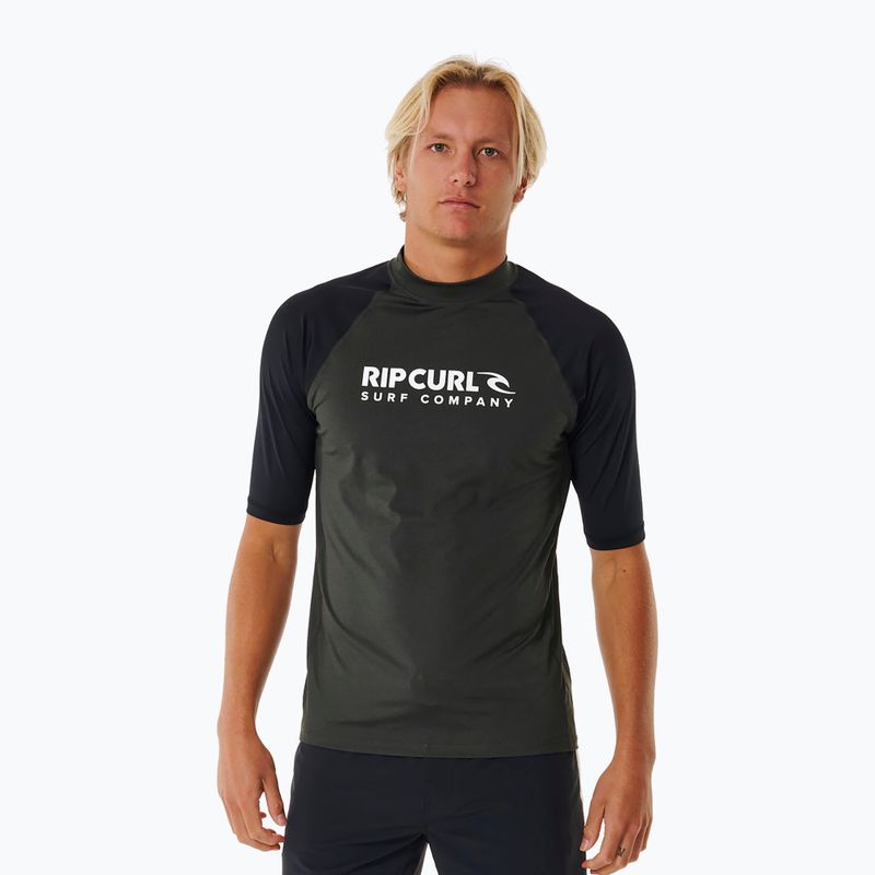 Camicia da bagno Rip Curl Shock UPF nero marna da uomo