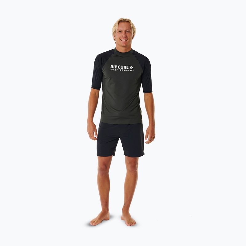 Camicia da bagno Rip Curl Shock UPF nero marna da uomo 2