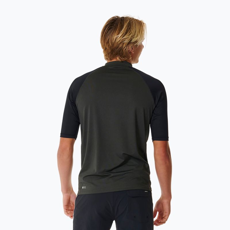Camicia da bagno Rip Curl Shock UPF nero marna da uomo 3