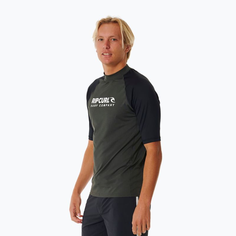 Camicia da bagno Rip Curl Shock UPF nero marna da uomo 4