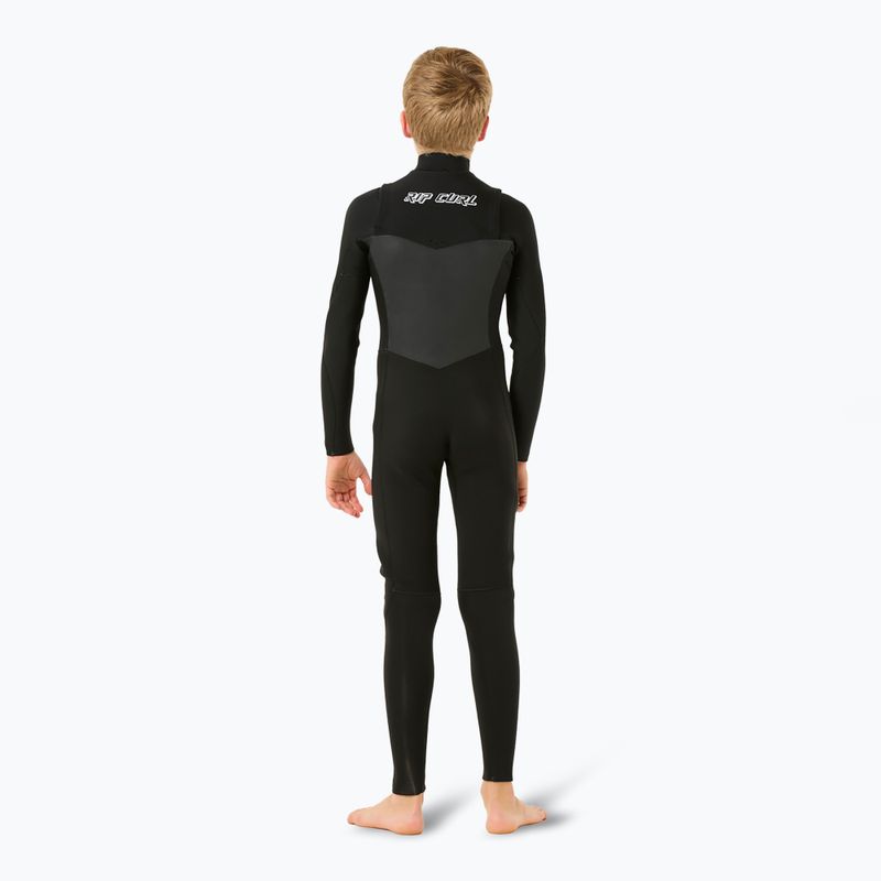 Rip Curl Dawn Patrol 4/3 mm Chest Zip schiuma nuoto bambini nero 2