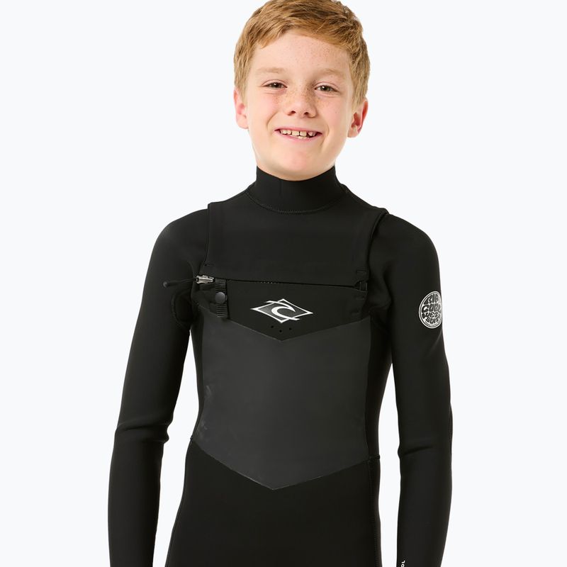 Rip Curl Dawn Patrol 4/3 mm Chest Zip schiuma nuoto bambini nero 5
