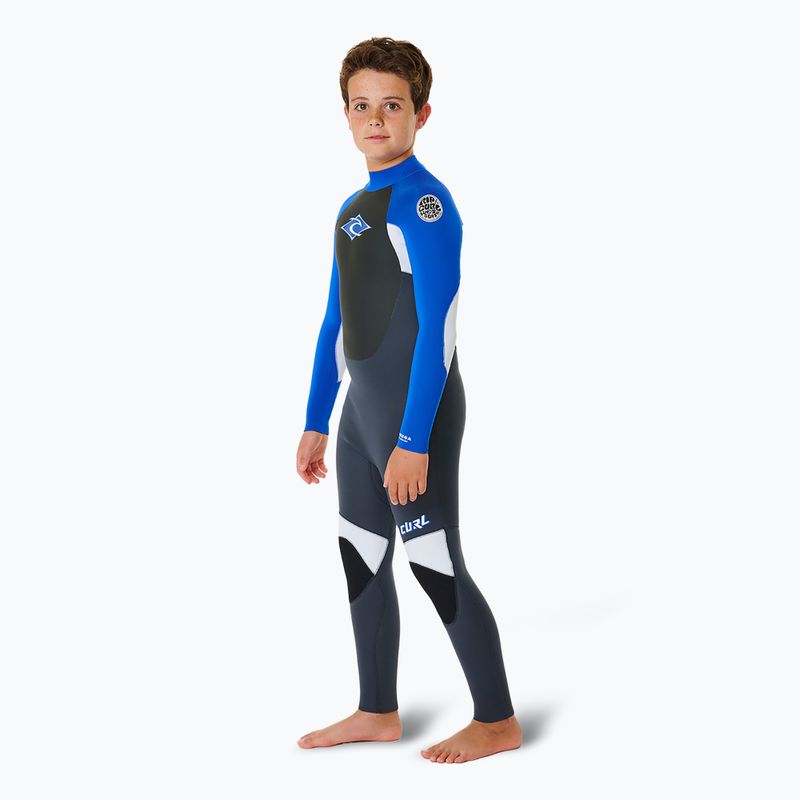 Rip Curl Omega 4/3 mm Back Zip blu schiuma nuoto bambini 3