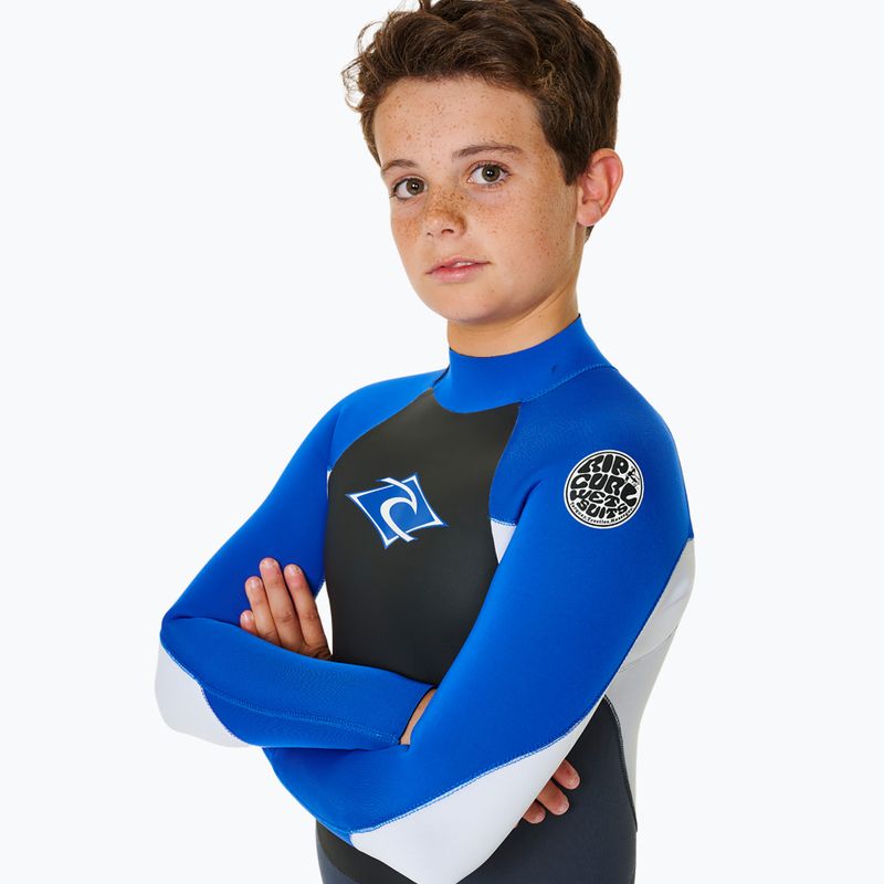 Rip Curl Omega 4/3 mm Back Zip blu schiuma nuoto bambini 4