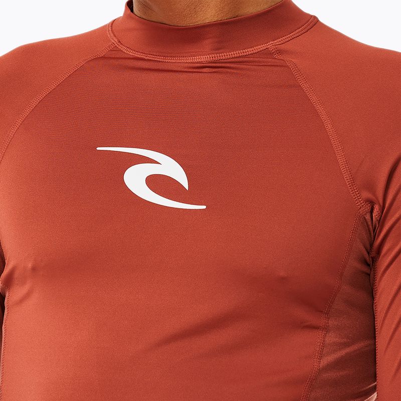 Rip Curl Waves Upf Perf L/S nuoto a maniche lunghe uomo rosso 6