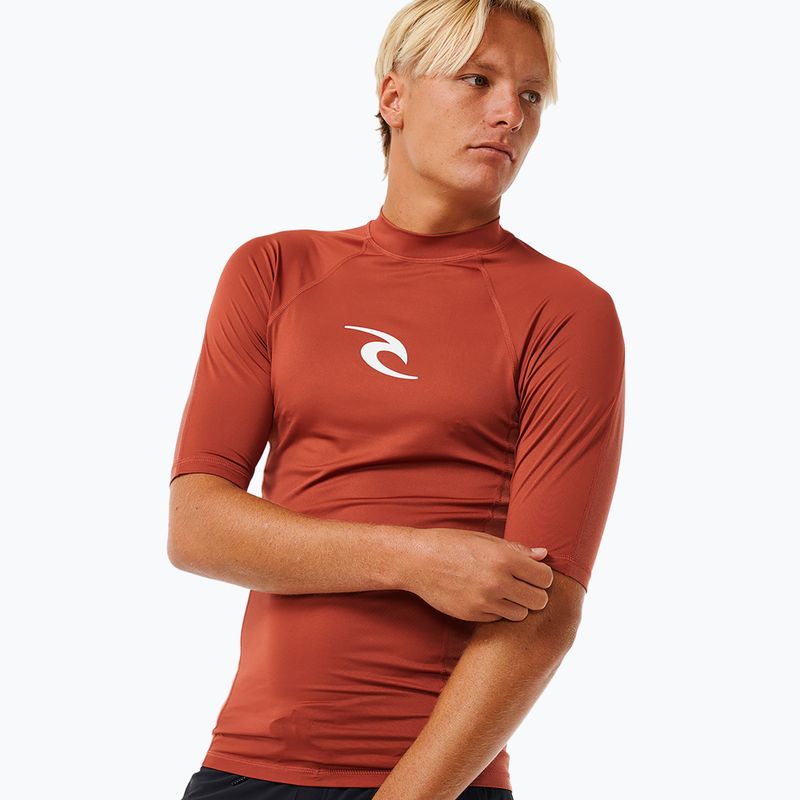 Camicia da bagno Rip Curl Waves Upf Perf S/S da uomo, rosso 5