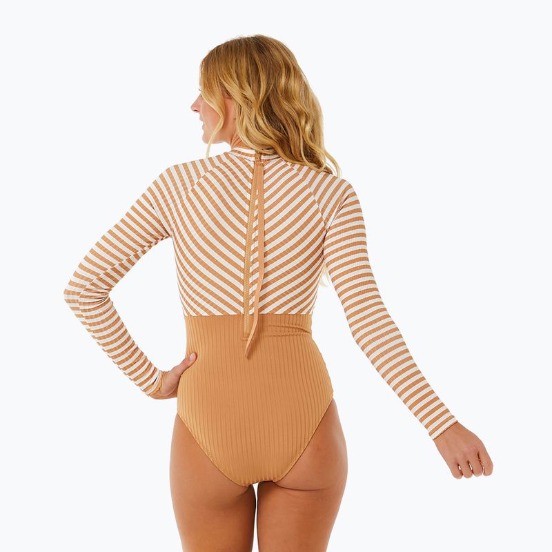 Costume intero donna Rip Curl Premium Surf LS Surf marrone chiaro 9