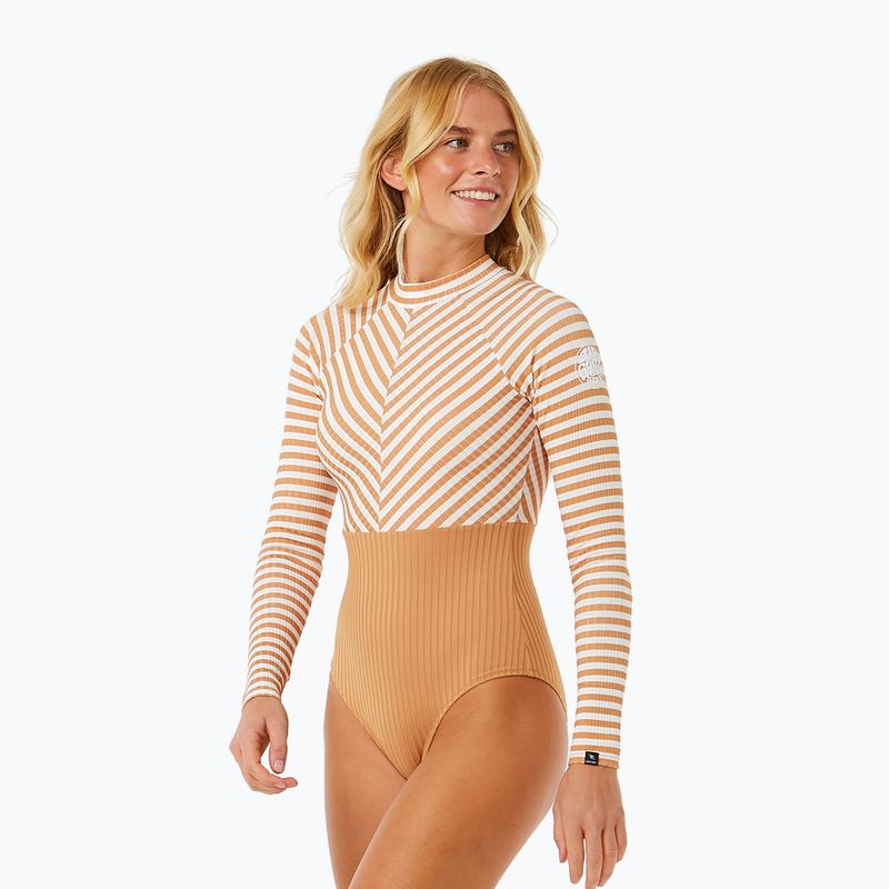 Costume intero donna Rip Curl Premium Surf LS Surf marrone chiaro 10