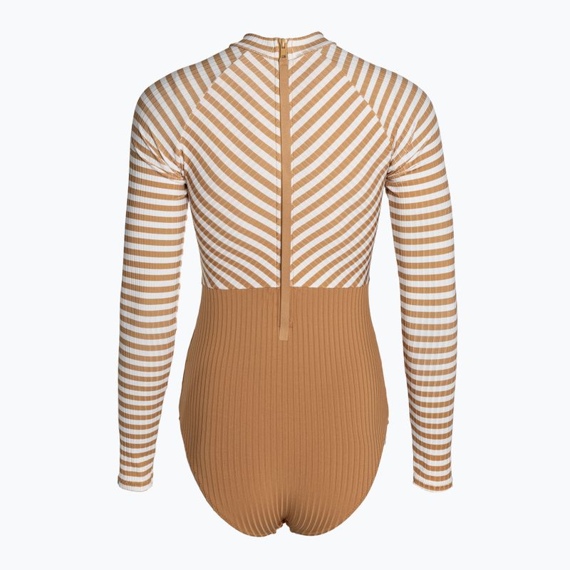 Costume intero donna Rip Curl Premium Surf LS Surf marrone chiaro 2