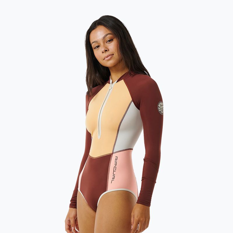Costume intero Rip Curl Block Party donna UPF 50+ prugna 4