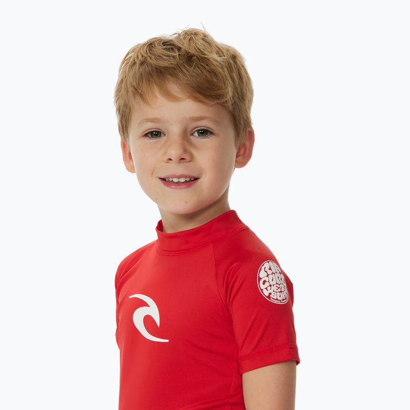 Camicia da bagno per bambini Rip Curl Brand Wave UPF rosso 4