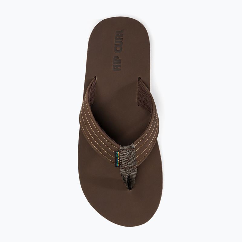 Infradito Rip Curl Revival Leather Open Toe da uomo, marrone 5