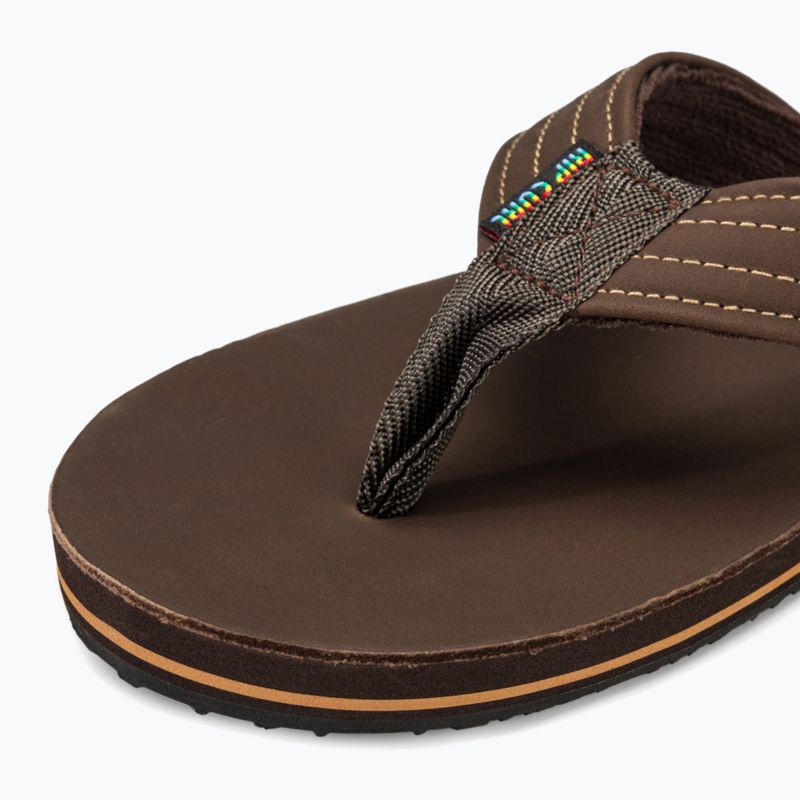 Infradito Rip Curl Revival Leather Open Toe da uomo, marrone 7