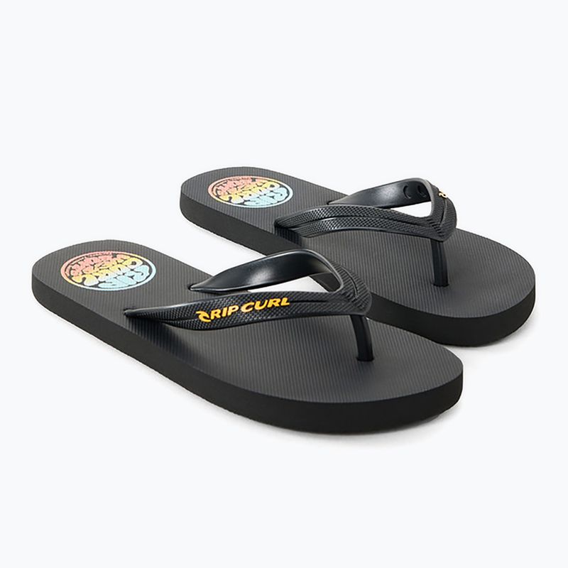 Infradito Rip Curl Wetty Fade Bloom lavato nero per bambini