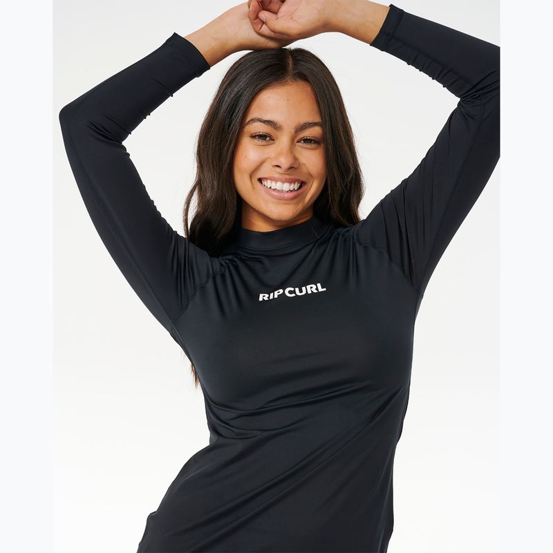 Rip Curl Classic Surf UPF Swim Longsleeve Rashguard donna nero 5