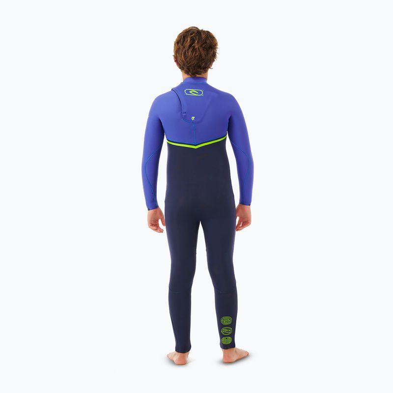 Rip Curl Flashbomb 3/2 mm Chest Zip wild berry schiuma da nuoto per bambini 2