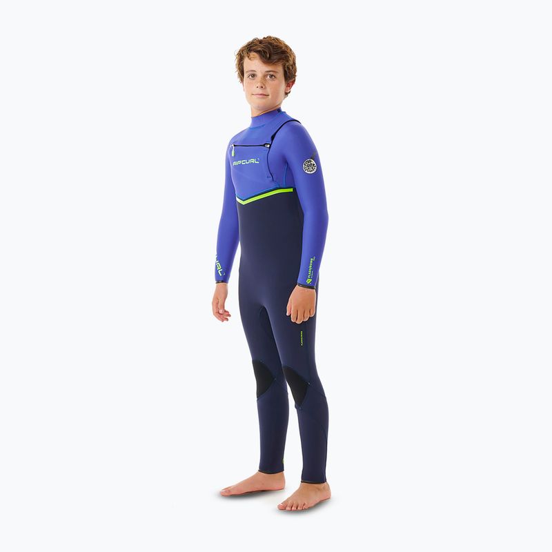 Rip Curl Flashbomb 3/2 mm Chest Zip wild berry schiuma da nuoto per bambini 3