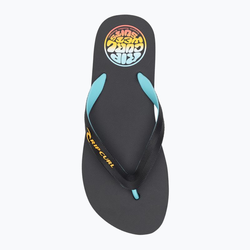 Infradito Rip Curl Wetty Fade Bloom lavato nero da uomo 5