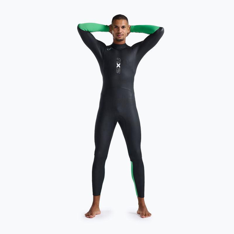 Muta da triathlon 2XU Propel Openwater da uomo nero/verde brillante 3