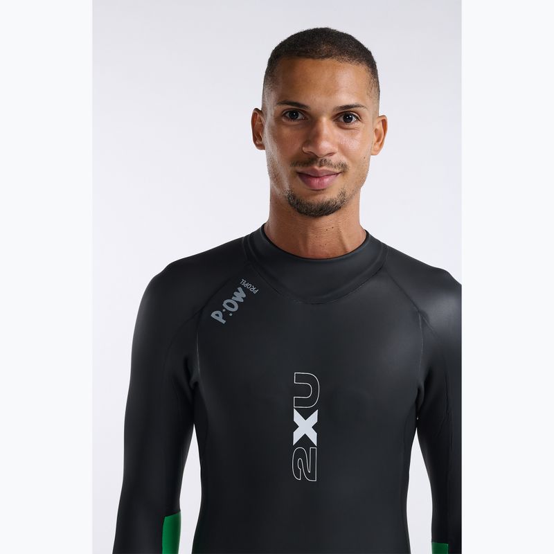 Muta da triathlon 2XU Propel Openwater da uomo nero/verde brillante 5