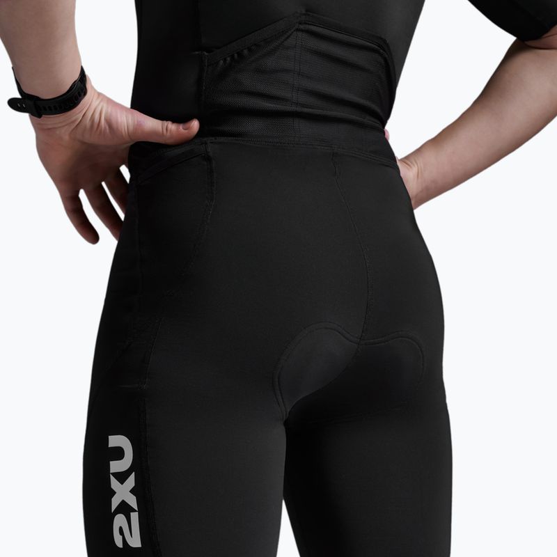 Tuta da triathlon da uomo 2XU Core Sleeved nero/bianco 7