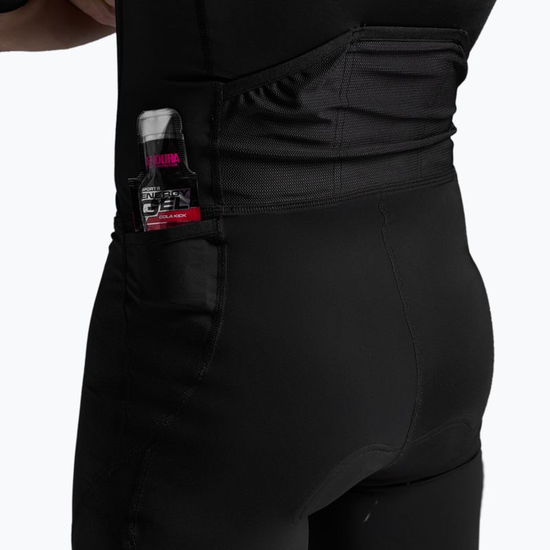 Tuta da triathlon da uomo 2XU Core Sleeved nero/bianco 8