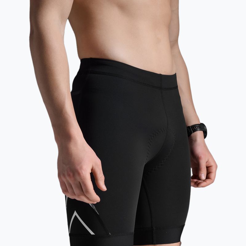 Pantaloncini da triathlon 2XU Core Tri 8" da uomo, nero/bianco 5
