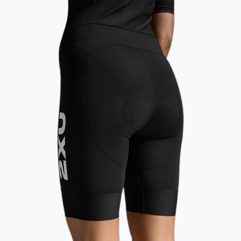 Body da triathlon da donna 2XU Aero Hex Sleeved black/white 5