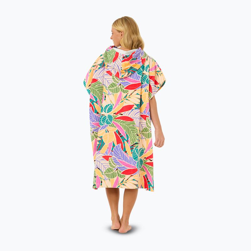 Poncho con cappuccio Rip Curl Mixed da donna, cioccolato fondente 2