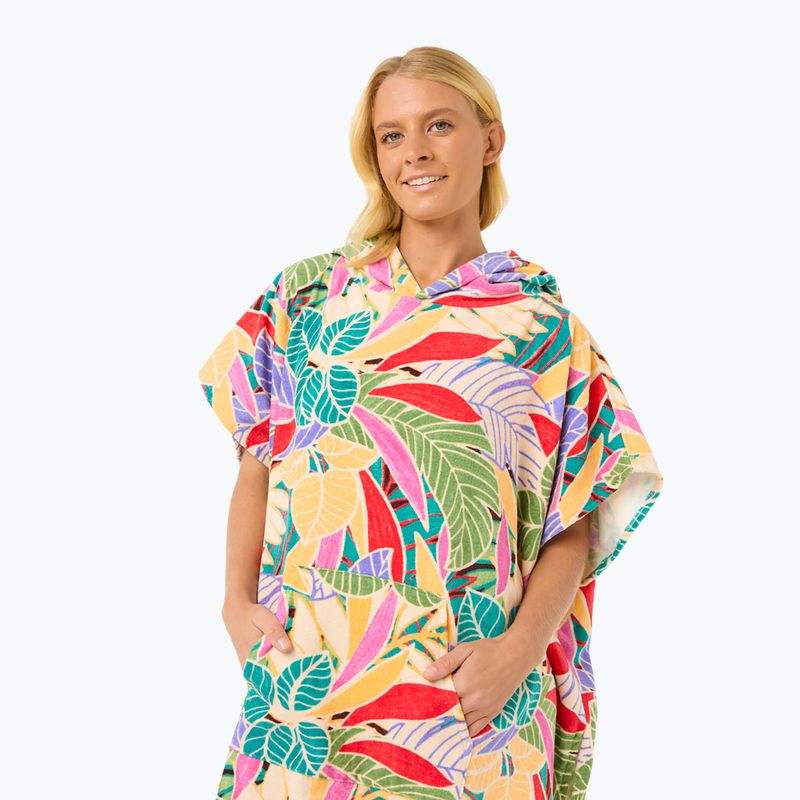 Poncho con cappuccio Rip Curl Mixed da donna, cioccolato fondente 3