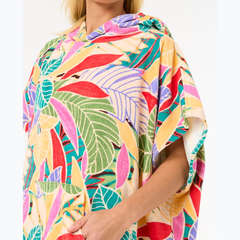 Poncho con cappuccio Rip Curl Mixed da donna, cioccolato fondente 4