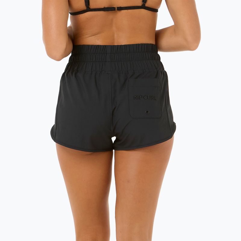 Pantaloncini da bagno Rip Curl High Waist Retro Volley 3" da donna, nero 3
