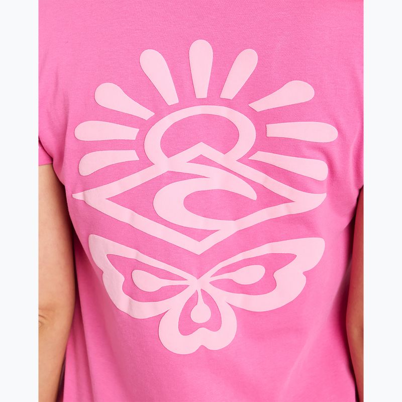 Maglietta Rip Curl Re-Entry Crew donna rosa caldo 5