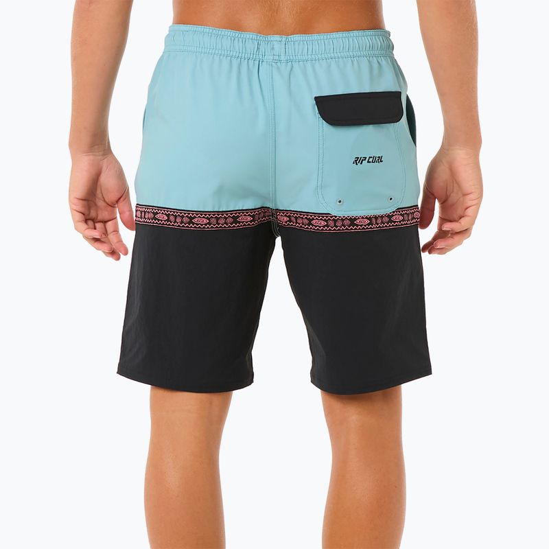 Pantaloncini da bagno Rip Curl Raw Energy Split Volley da uomo, nero 3