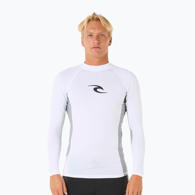 Rip Curl Waves UPF Performance da uomo, manica lunga da nuoto, bianco