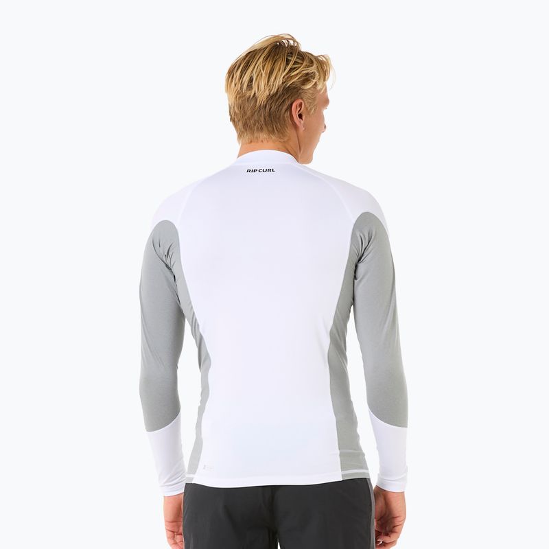 Rip Curl Waves UPF Performance da uomo, manica lunga da nuoto, bianco 3