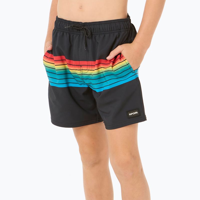 Pantaloncini da bagno Rip Curl Surf Revival Volley per bambini, nero 5